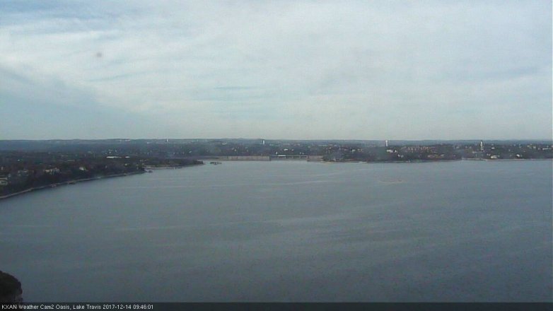 Lake Travis webcam, December 14, 2017 9:00 AM CT