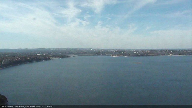 Lake Travis webcam, December 14, 2017 9:55 AM CT