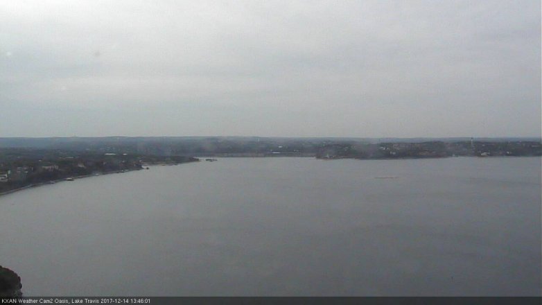Lake Travis webcam, December 14, 2017 1:10 PM CT