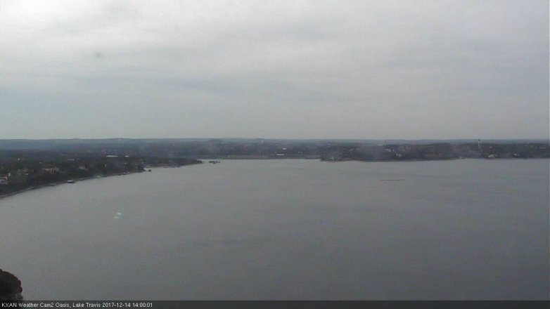 Lake Travis webcam, December 14, 2017 1:25 PM CT