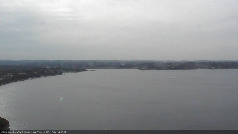 Lake Travis webcam, December 14, 2017 1:45 PM CT