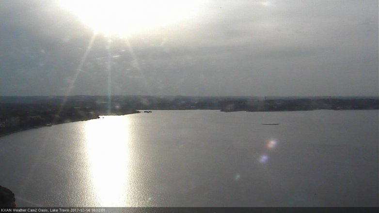 Lake Travis webcam, December 14, 2017 3:35 PM CT