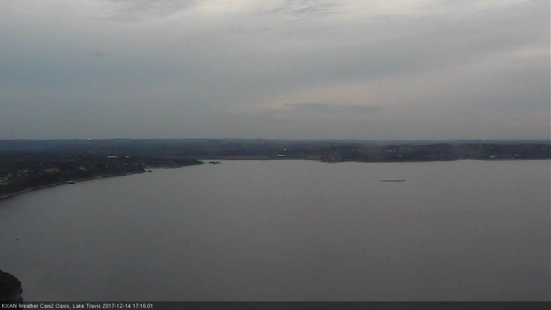 Lake Travis webcam, December 14, 2017 4:40 PM CT