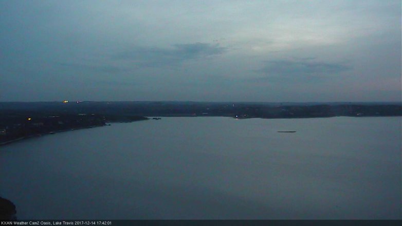 Lake Travis webcam, December 14, 2017 4:45 PM CT
