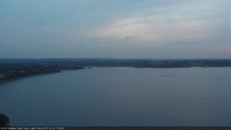 Lake Travis webcam, December 14, 2017 4:50 PM CT