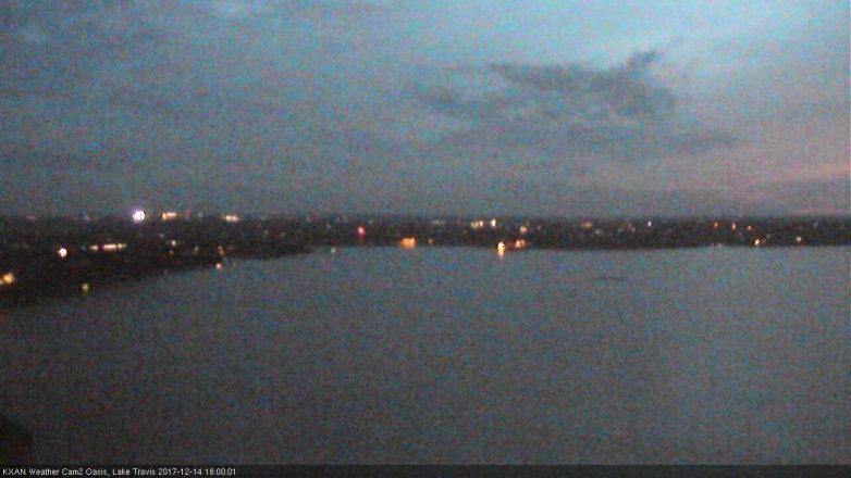 Lake Travis webcam, December 14, 2017 5:20 PM CT