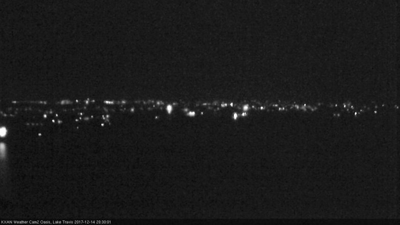 Lake Travis webcam, December 14, 2017 8:00 PM CT