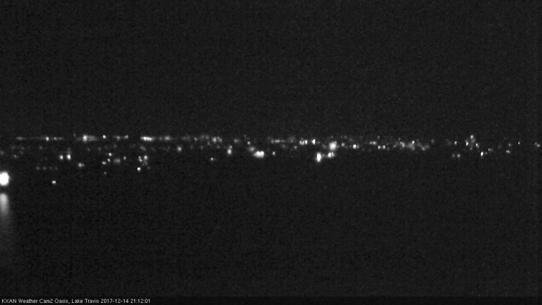 Lake Travis webcam, December 14, 2017 8:25 PM CT