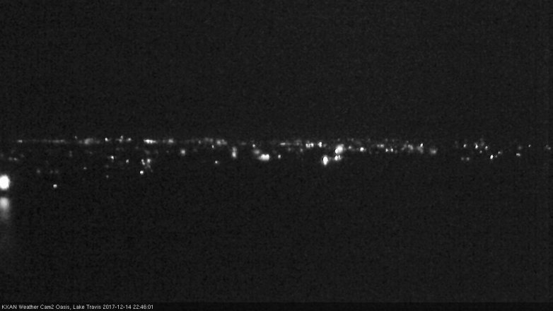 Lake Travis webcam, December 14, 2017 10:00 PM CT