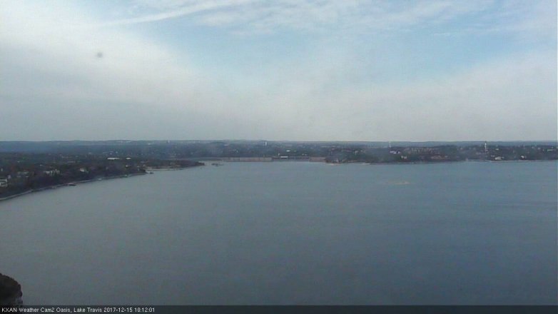 Lake Travis webcam, December 15, 2017 9:25 AM CT