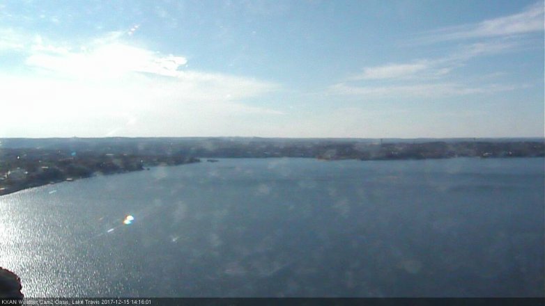Lake Travis webcam, December 15, 2017 1:25 PM CT