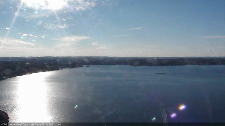 Lake Travis webcam, December 15, 2017 2:50 PM CT