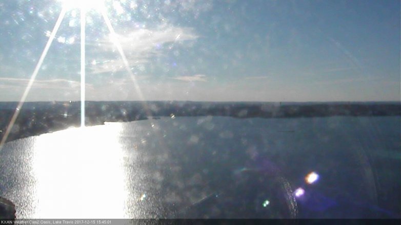 Lake Travis webcam, December 15, 2017 2:55 PM CT