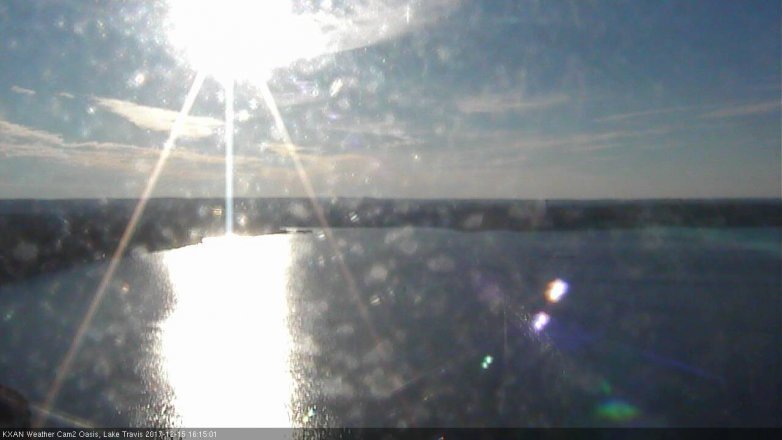 Lake Travis webcam, December 15, 2017 3:35 PM CT