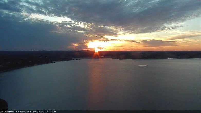 Lake Travis webcam, December 15, 2017 4:40 PM CT