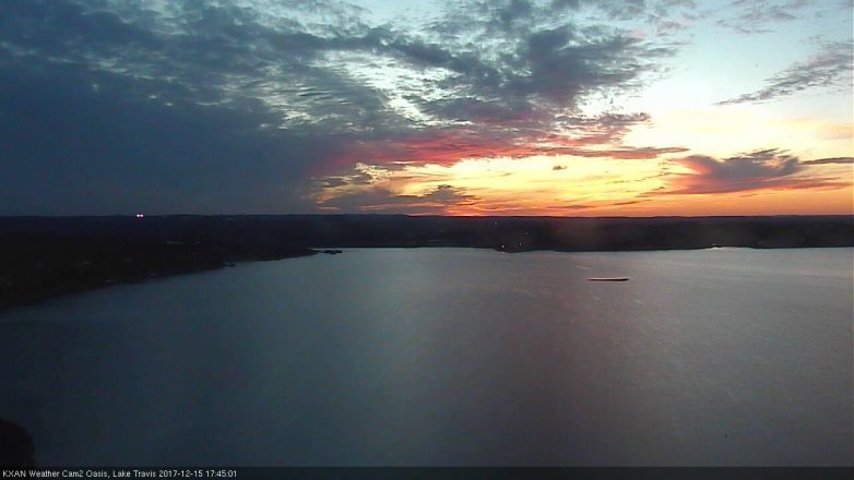 Lake Travis webcam, December 15, 2017 5:00 PM CT