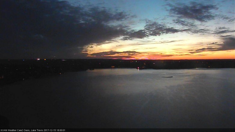 Lake Travis webcam, December 15, 2017 5:20 PM CT