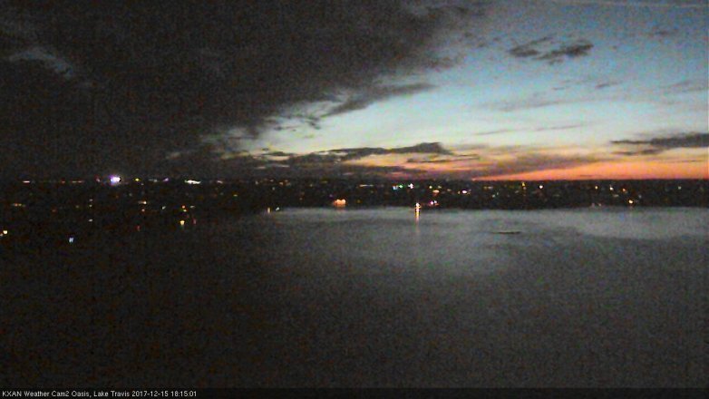 Lake Travis webcam, December 15, 2017 5:35 PM CT