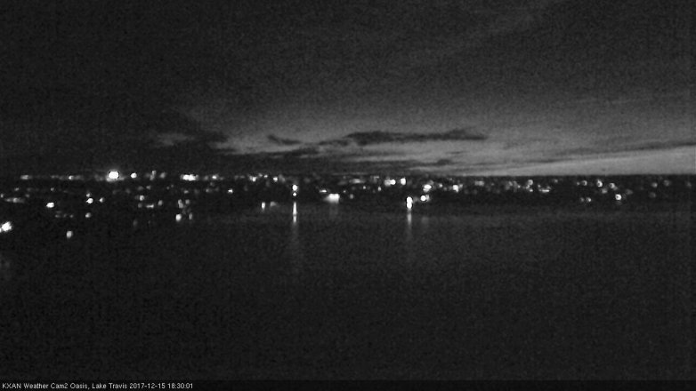 Lake Travis webcam, December 15, 2017 5:55 PM CT