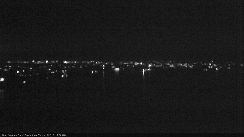Lake Travis webcam, December 15, 2017 7:30 PM CT