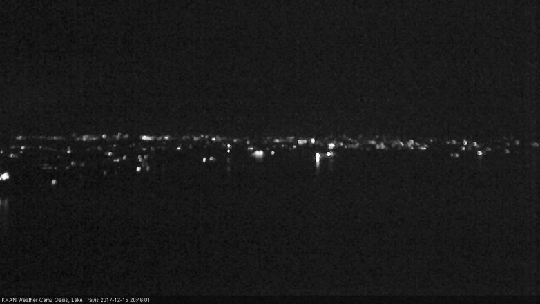 Lake Travis webcam, December 15, 2017 8:00 PM CT