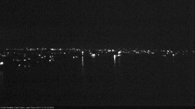Lake Travis webcam, December 15, 2017 10:00 PM CT
