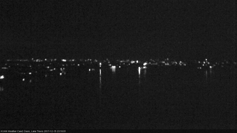 Lake Travis webcam, December 15, 2017 10:45 PM CT