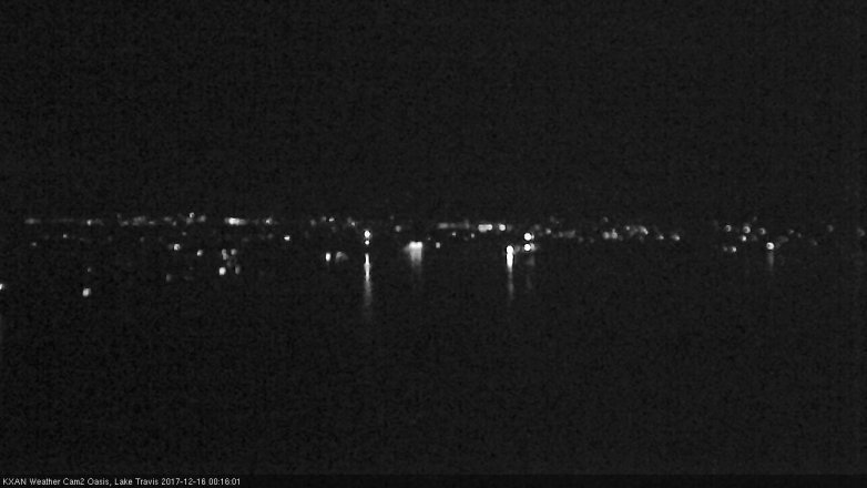 Lake Travis webcam, December 15, 2017 11:30 PM CT