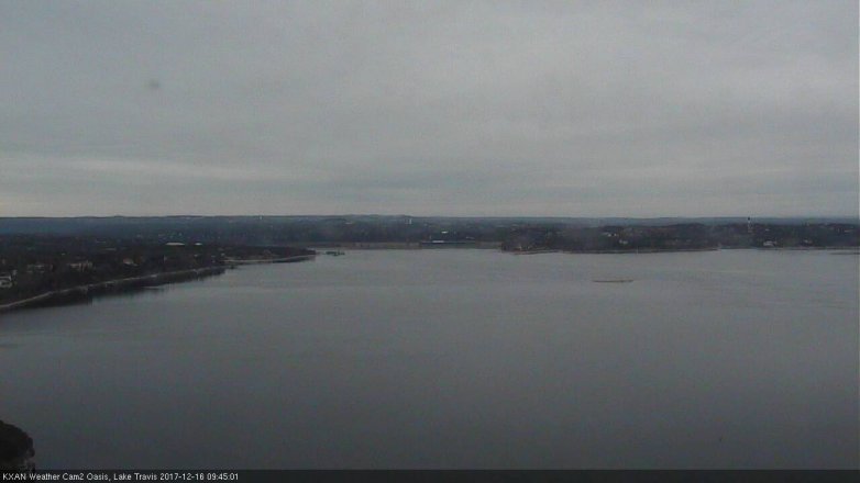 Lake Travis webcam, December 16, 2017 9:00 AM CT