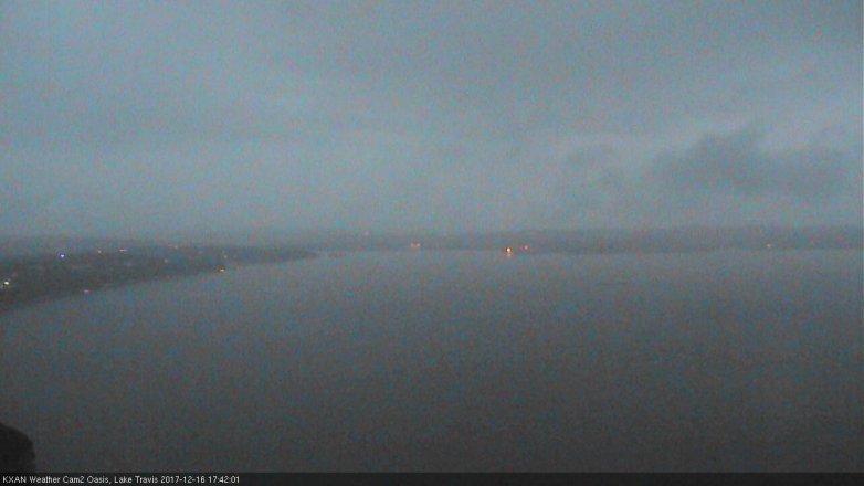 Lake Travis webcam, December 16, 2017 4:55 PM CT