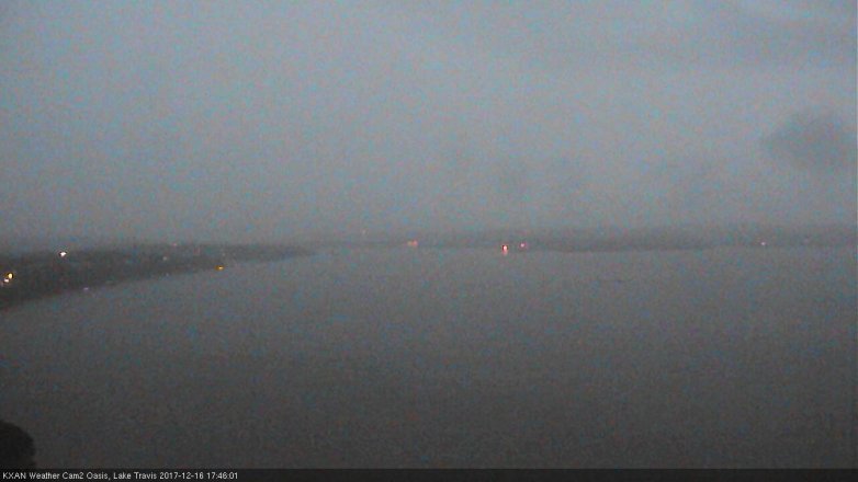 Lake Travis webcam, December 16, 2017 5:00 PM CT