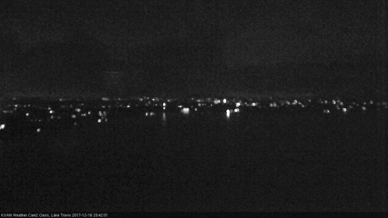 Lake Travis webcam, December 16, 2017 7:45 PM CT