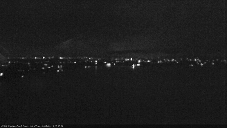 Lake Travis webcam, December 16, 2017 8:00 PM CT