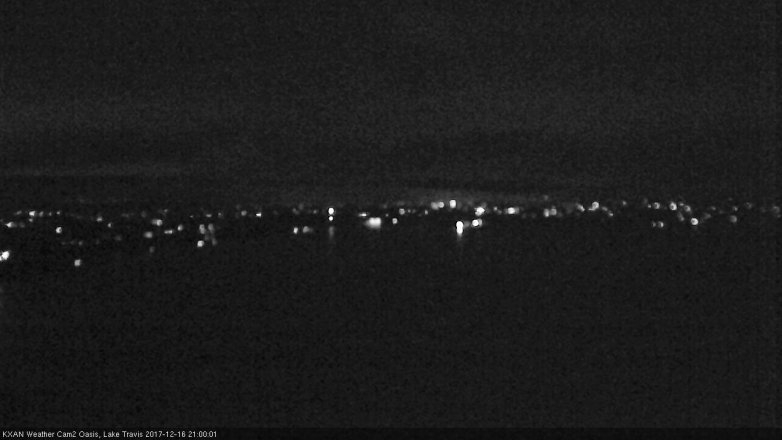 Lake Travis webcam, December 16, 2017 8:15 PM CT