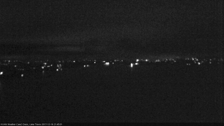 Lake Travis webcam, December 16, 2017 9:00 PM CT