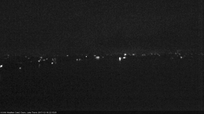 Lake Travis webcam, December 16, 2017 9:30 PM CT