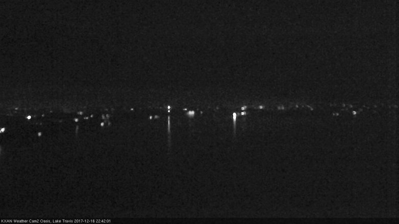 Lake Travis webcam, December 16, 2017 9:45 PM CT