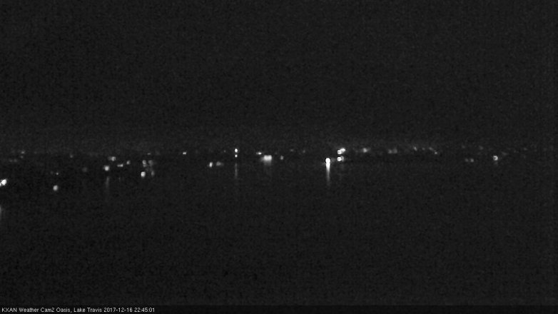 Lake Travis webcam, December 16, 2017 9:55 PM CT