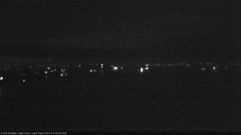 Lake Travis webcam, December 16, 2017 10:30 PM CT