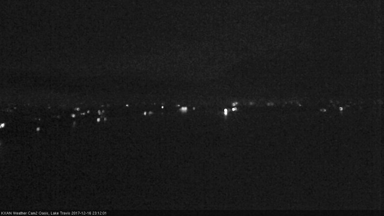 Lake Travis webcam, December 16, 2017 10:40 PM CT