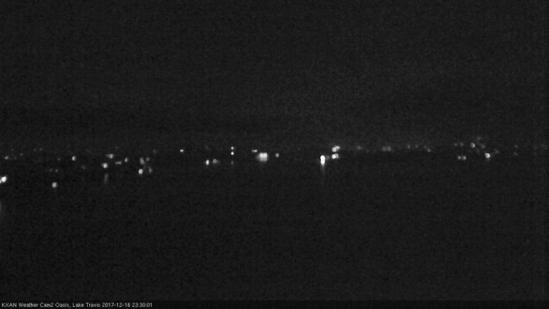 Lake Travis webcam, December 16, 2017 10:45 PM CT
