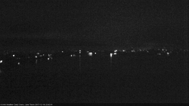 Lake Travis webcam, December 16, 2017 11:00 PM CT