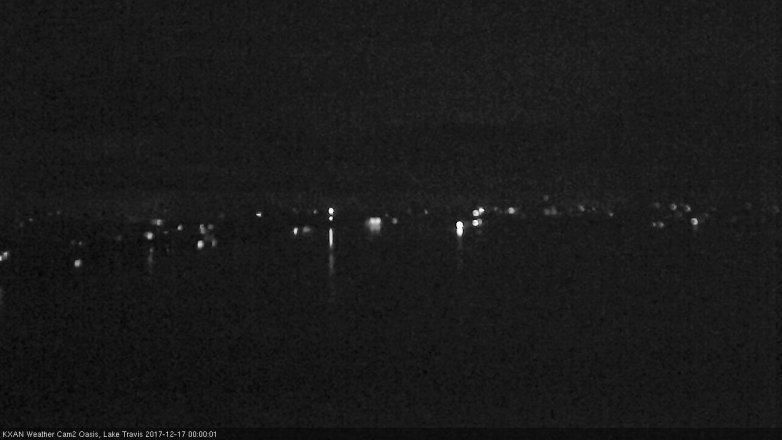 Lake Travis webcam, December 16, 2017 11:30 PM CT