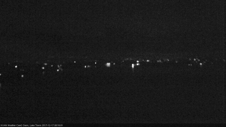 Lake Travis webcam, December 16, 2017 11:40 PM CT