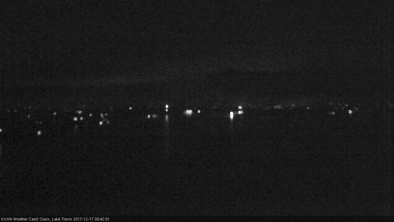 Lake Travis webcam, December 16, 2017 11:45 PM CT