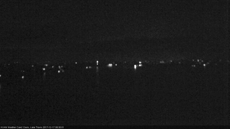 Lake Travis webcam, December 16, 2017 11:50 PM CT
