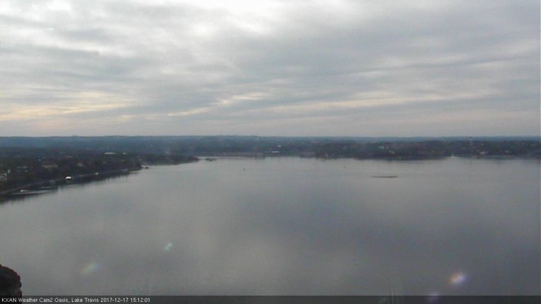 Lake Travis webcam, December 17, 2017 2:15 PM CT
