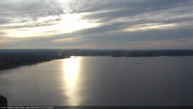 Lake Travis webcam, December 17, 2017 3:55 PM CT