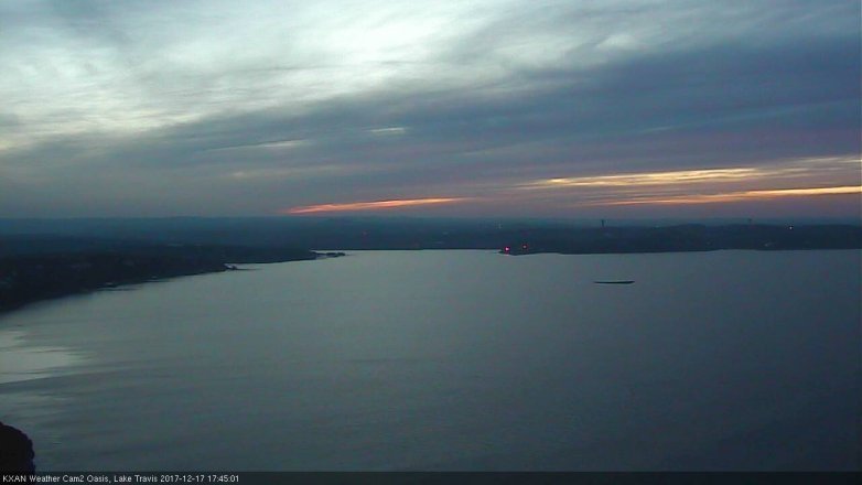 Lake Travis webcam, December 17, 2017 4:50 PM CT