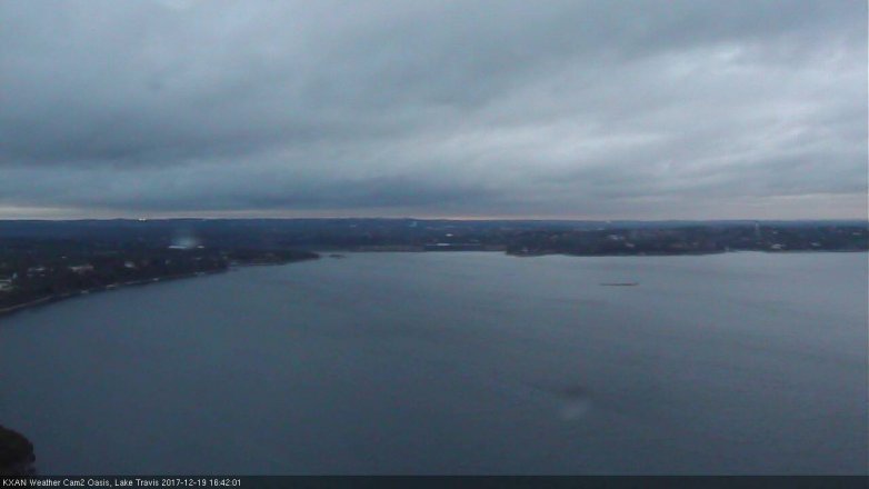 Lake Travis webcam, December 19, 2017 3:50 PM CT